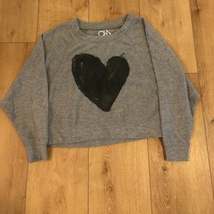 Chaser grey heart sweatshirt size S